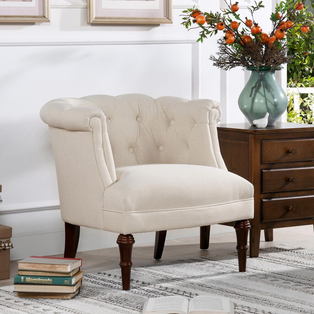 Jennifer Taylor Home Katherine Accent Chair in Sky Neutral Beige, , large