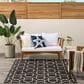 Nourison Horizon HOZ01 Black 3" x 5" Indoor/Outdoor Area Rug, , large