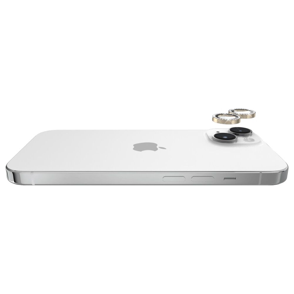 Kate Spade Kate Spade Aluminum Ring Lens Protector Set for Apple iPhone 15 / iPhone 15 Plus in Stone Gold, , large