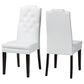 Baxton Studio Dylin Side Chair with White Cushion in Espresso Brown (Set of 2), , large