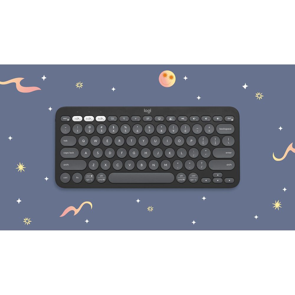 Logitech Pebble Keys 2 K380s Bluetooth Keyboard in Tonal Graphite, , large