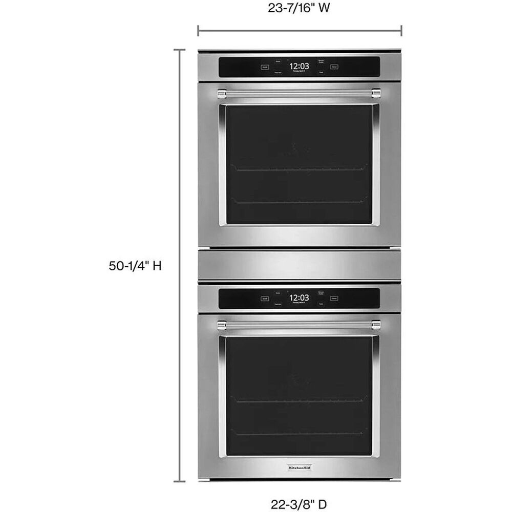 KitchenAid 24" Smart Double Wall Oven with True Convection in Stainless Steel, , large