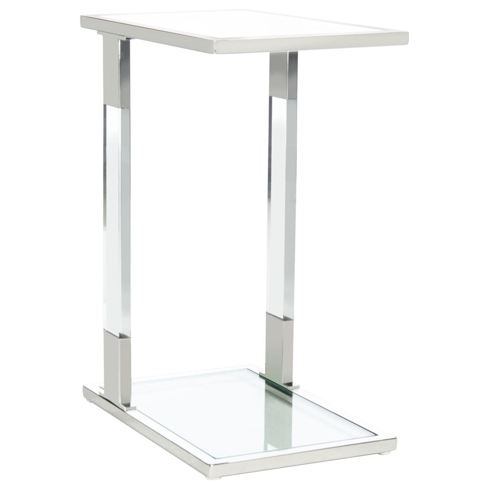 Safavieh Coby C Table in Silver and Glass, , large