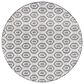 Safavieh Natura NAT476A 6" Round Ivory and Black Area Rug, , large