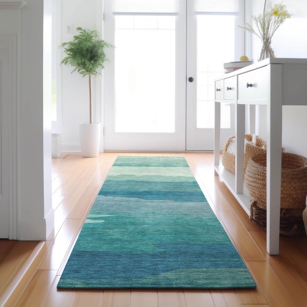 Dalyn Rug Company Pacifica PA9 2&#39;3&quot; x 7&#39;6&quot; Turquoise Runner, , large