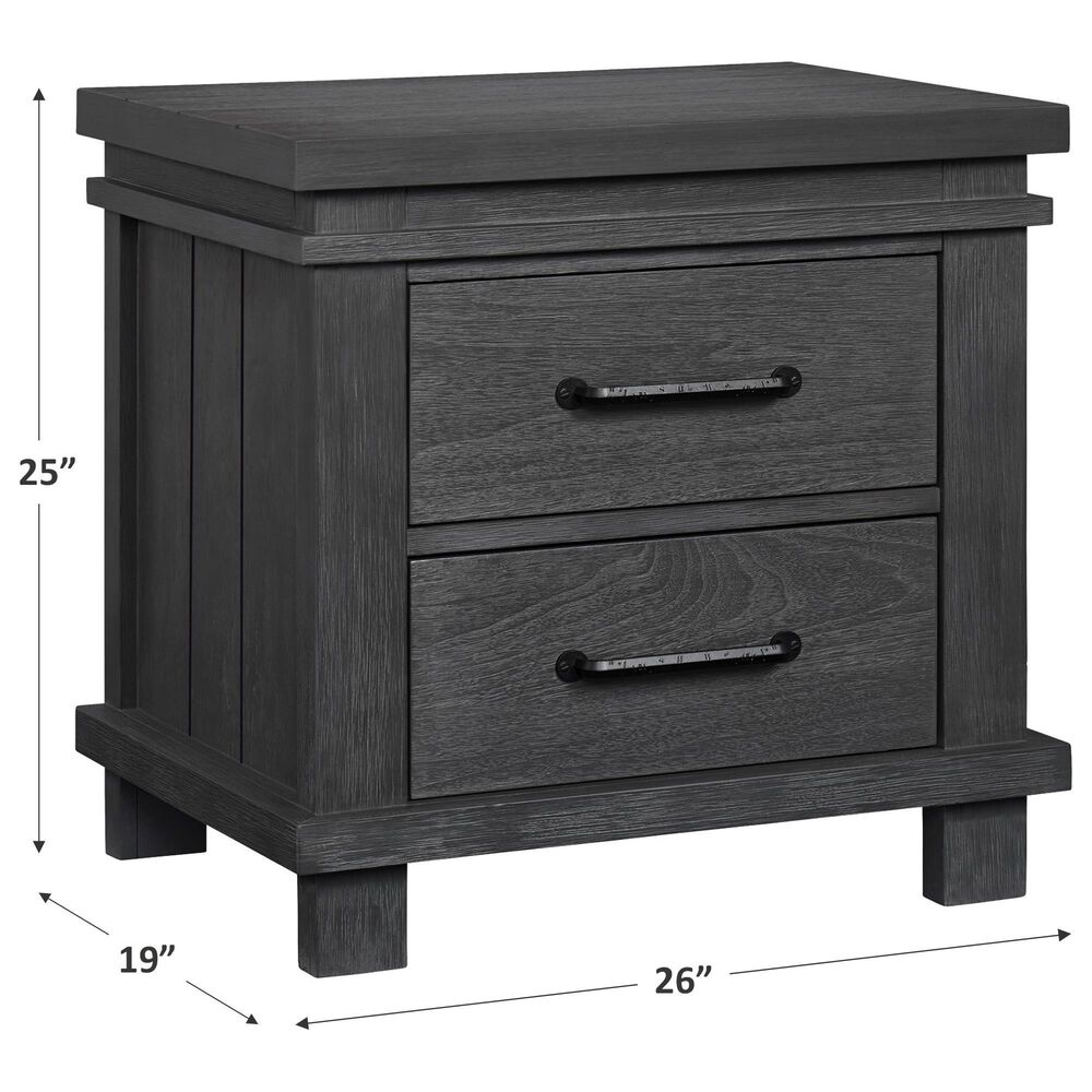 Oxford Baby Hampton 2-Drawer Nightstand in Canyon Gray, , large