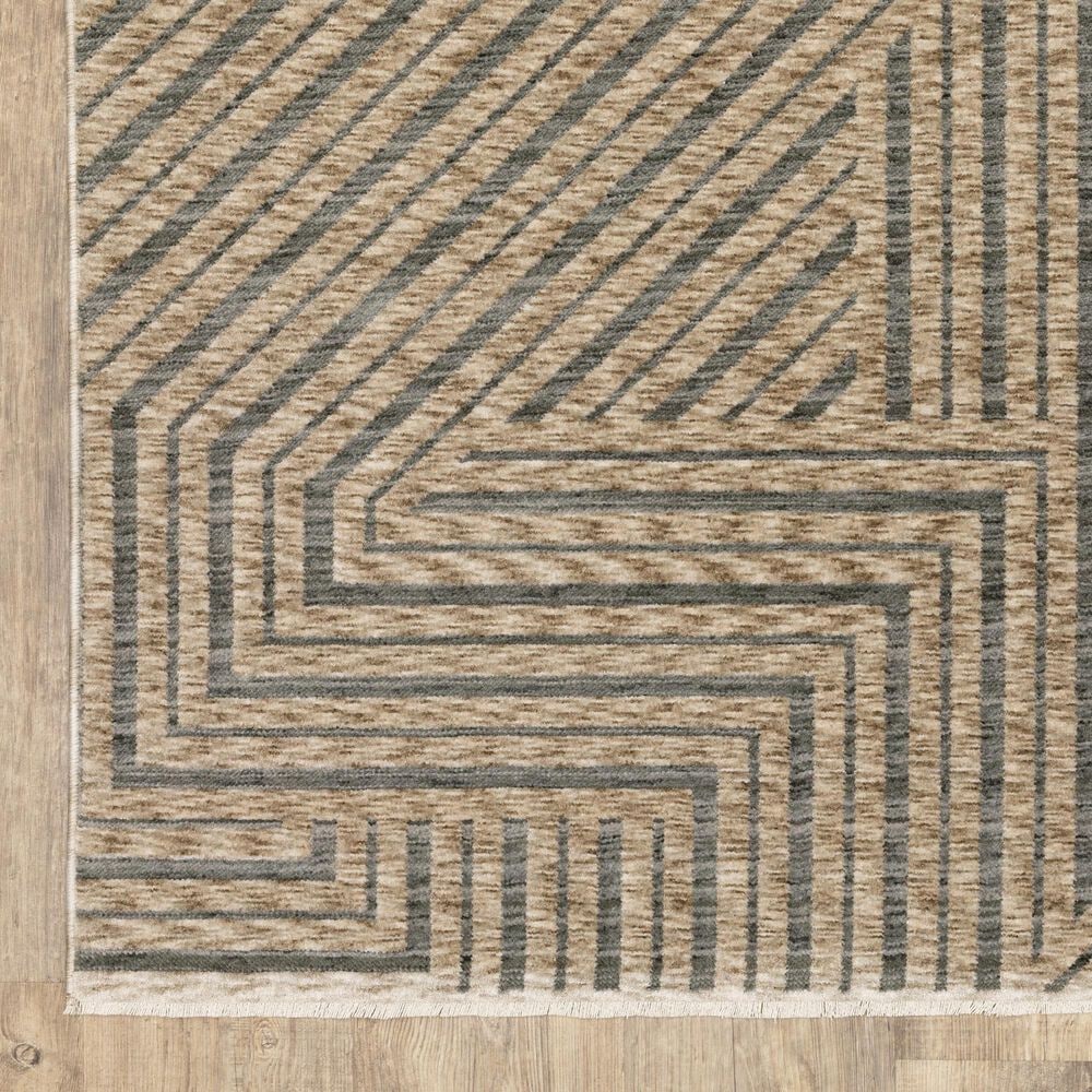 Oriental Weavers Echo ECH01 Beige and Grey 2&#39;3&quot; x 7&#39;6&quot; Runner, , large