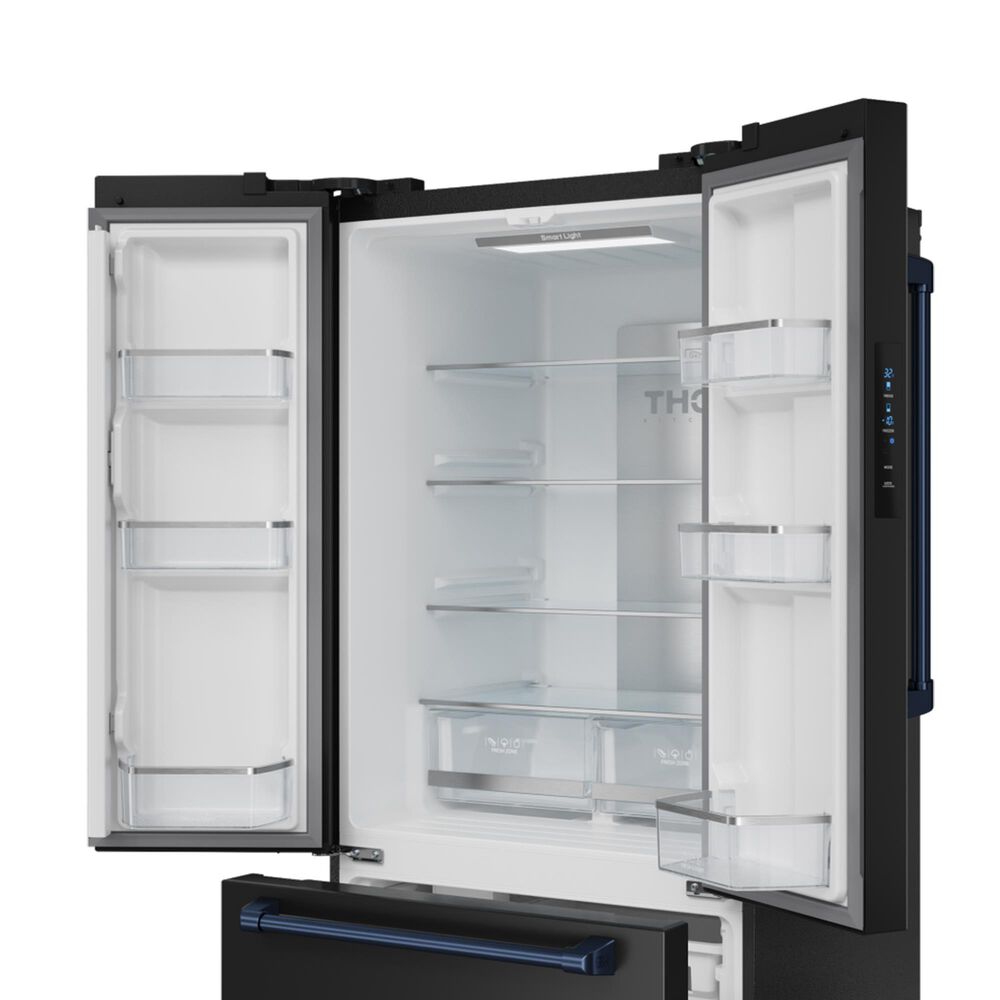 THOR KITCHEN 3-Piece Kitchen Package with 17.5 Cu. Ft. French-Door Refrigerator in Black and Navy Blue, , large