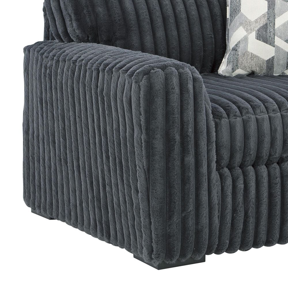 Ashley Midnight-Madness Oversized Chair in Gunmetal, , large