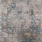 Surya Solar 3" x 8" Dark Blue, Charcoal, Light Gray, White and Saffron Runner, , large