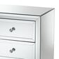 Baxton Studio Lina Mirrored 3-Drawer End Table in Silver, , large