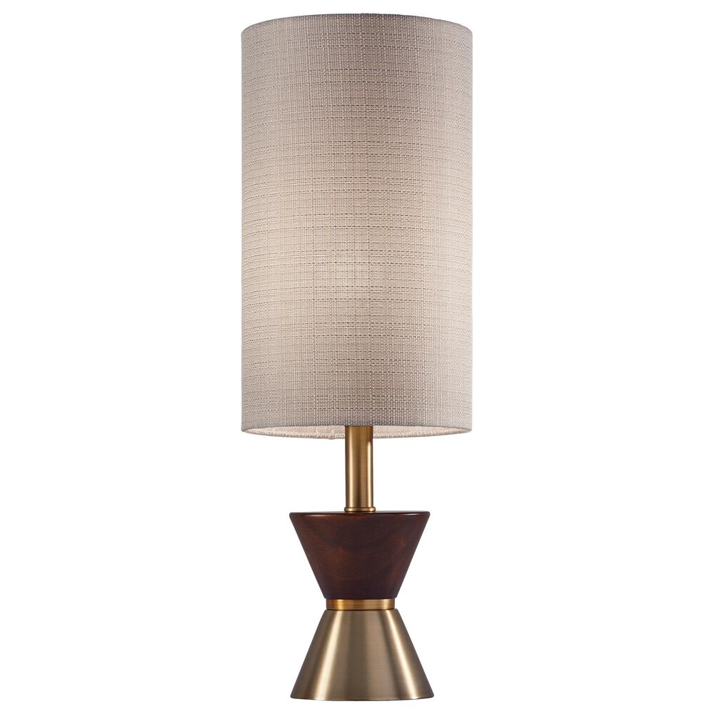 Adesso Carmen Table Lamp in Antique Brass and Walnut, , large