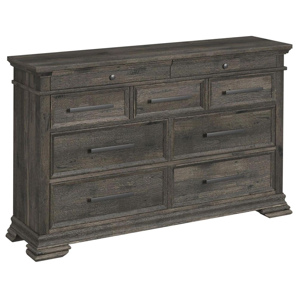 Mayberry Hill Park Ridge 9 Drawer Dresser and Mirror in Charcoal, , large