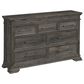 Mayberry Hill Park Ridge 9 Drawer Dresser and Mirror in Charcoal, , large