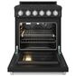 Thor Kitchen Gordon Ramsay 4.6 Cu. Ft. Professional Liquid Propane Range with Stainless Steel Handle Kit in Black, , large