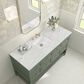 James Martin Vanities Breckenridge 60" Single Bathroom Vanity in Smokey Celadon with 3 cm Ethereal Noctis Quartz Top and Rectangular Sink, , large