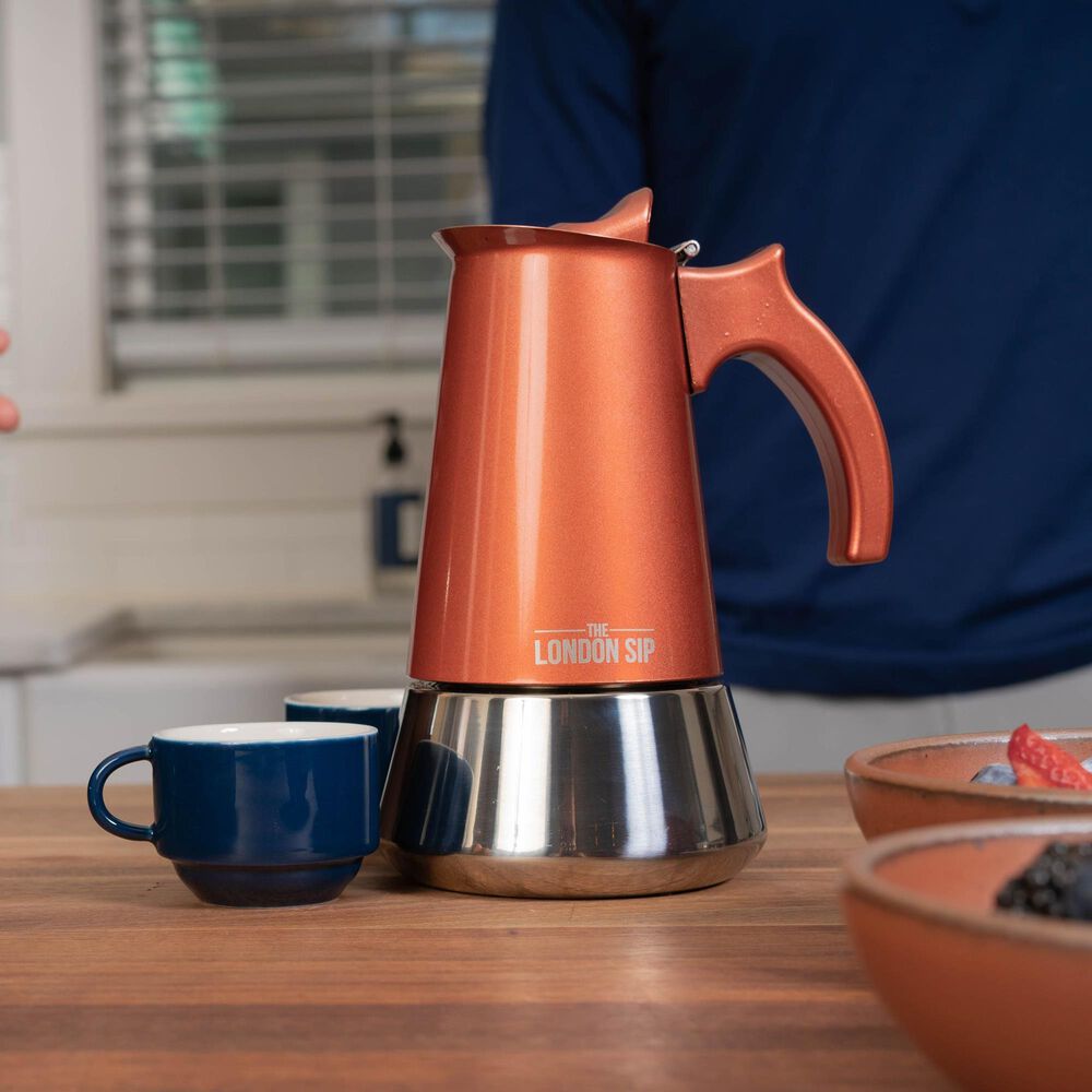 Kitchen Supply 3-Cup Stovetop Espresso Coffee Maker in Copper, , large