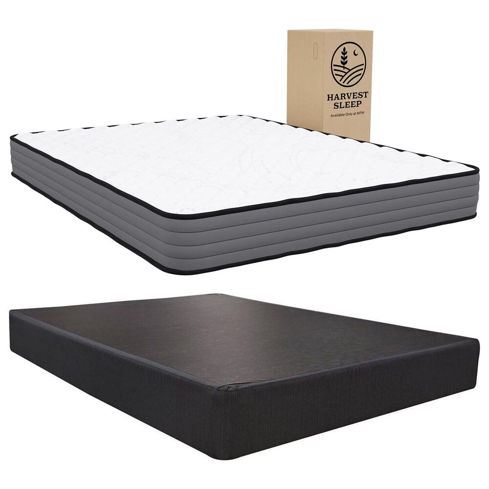 Harvest Sleep 8" Medium Foam Twin Mattress with High Profile Box Spring, , large