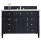 James Martin Vanities Brittany 48" Single Bathroom Vanity in Victory Blue with 3 cm Eternal Jasmine Pearl Silestone Top, Rectangular Sink and FreePower Wireless Charger, , large