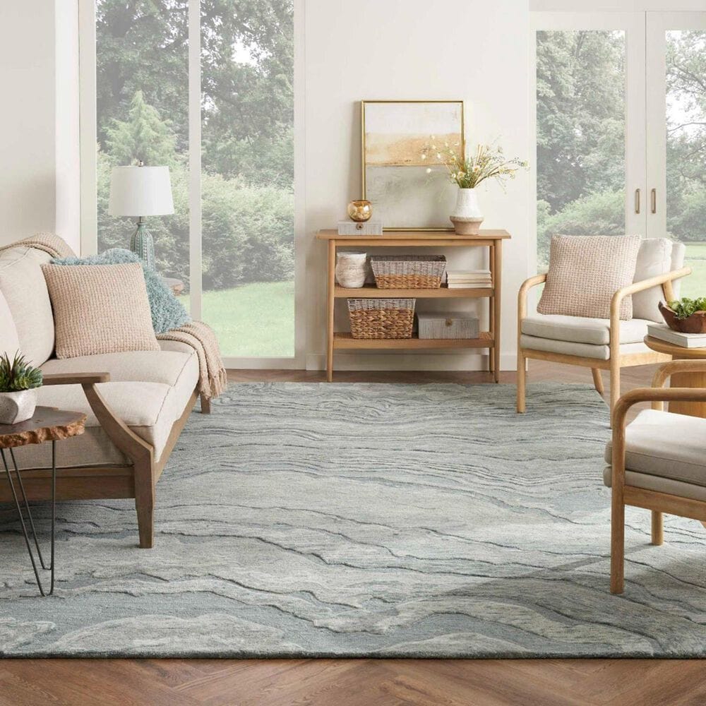 Nourison Graceful 3&#39;9&quot; x 5&#39;9&quot; Blue Area Rug, , large