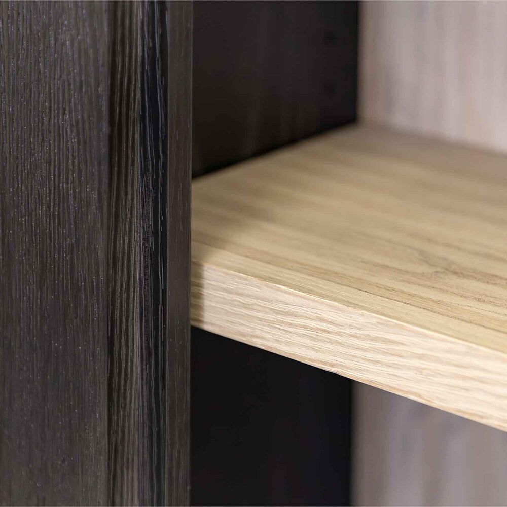 Wycliff Bay Willow Lane 94" Bookcase in Ebony Black and Natural Oak, , large