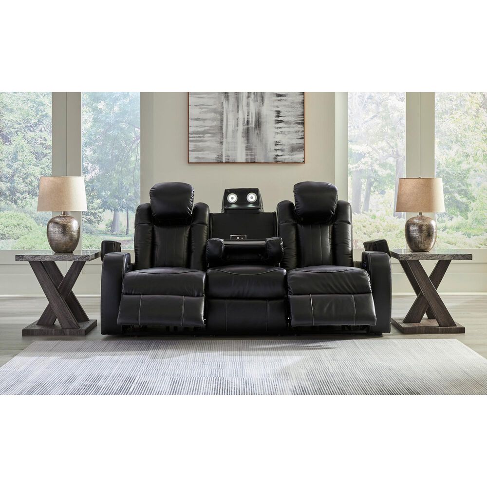 Ashley Caveman Den 2-Piece Power Reclining Living Room Set in Midnight, , large