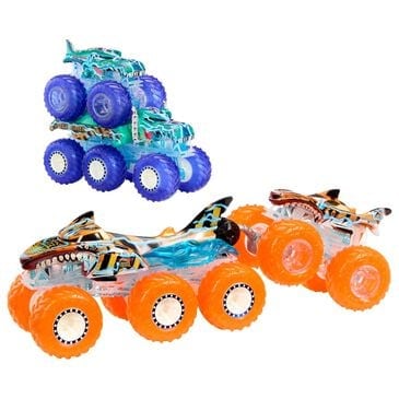 Hot Wheels 4-Pack Monster Trucks Power Smashers Toy Truck and Big Rig in Multicolor, , large