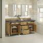 James Martin Vanities Lorelai 72" Double Vanity in Light Natural Oak with 3 cm Parisien Bleu Quartz Top, , large