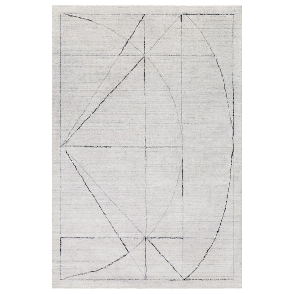 Surya Hightower Charcoal, White and Black 6&#39; x 9&#39; Area Rug, , large