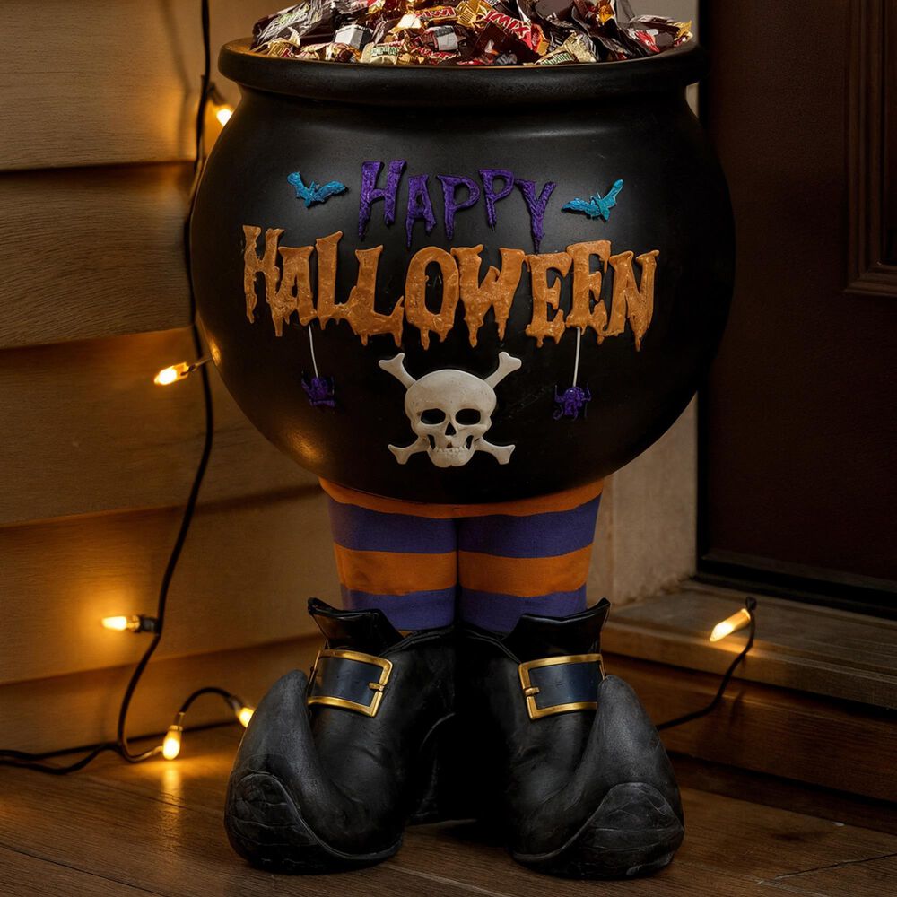 The Gerson Company Magnesium Halloween Cauldron in Black, , large