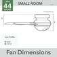 Hunter Aren Low Profile 44" Ceiling Fan with LED Lights in Fresh White, , large