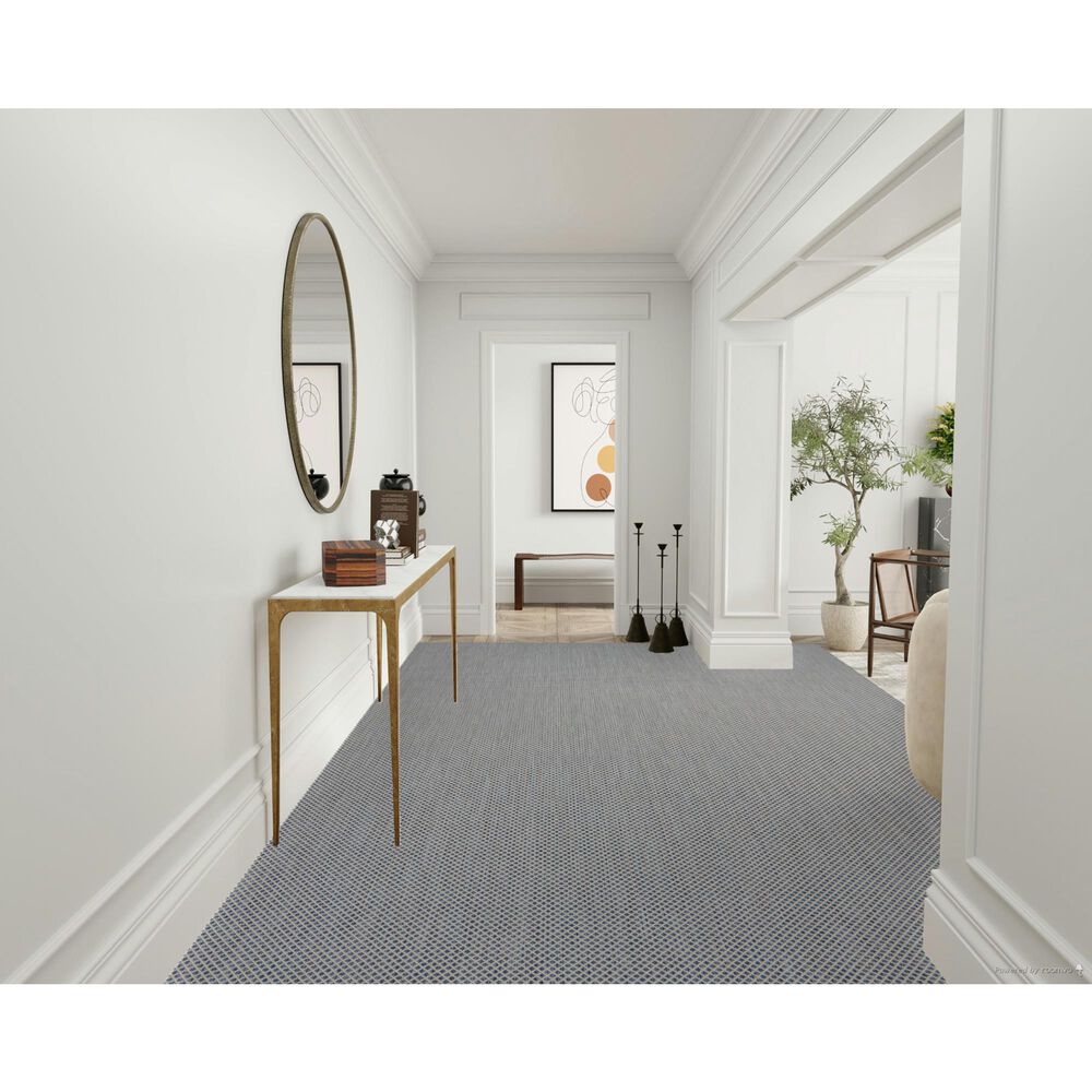Nourison Courtyard Ivory and Blue 10&#39; x 14&#39; Indoor/Outdoor Area Rug, , large