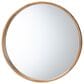 Baxton Studio Tazara Round Accent Wall Mirror in Natural Brown, , large