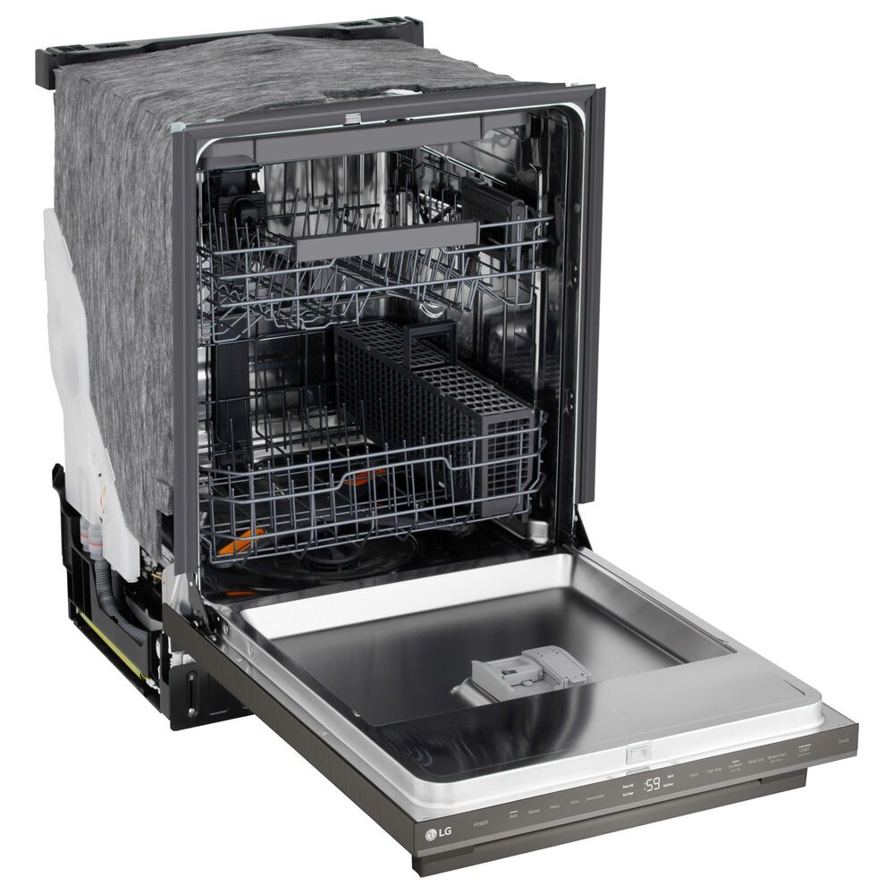 LG 24" Built-In Bar Handle Dishwasher with SteamAssist in Black Stainless Steel, , large