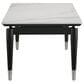 Furniture of America Kalor Coffee Table in Black, White and Silver, , large