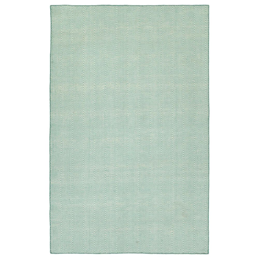 Kaleen Rugs Ziggy ZIG01-79 9" x 12" Light Blue and White Indoor/Outdoor Area Rug, , large