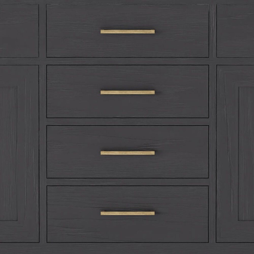 Lexora Home Abbey 84" Double Bathroom Vanity in Black Oak with 2 cm White Quartz Top and Rectangular Sinks, , large