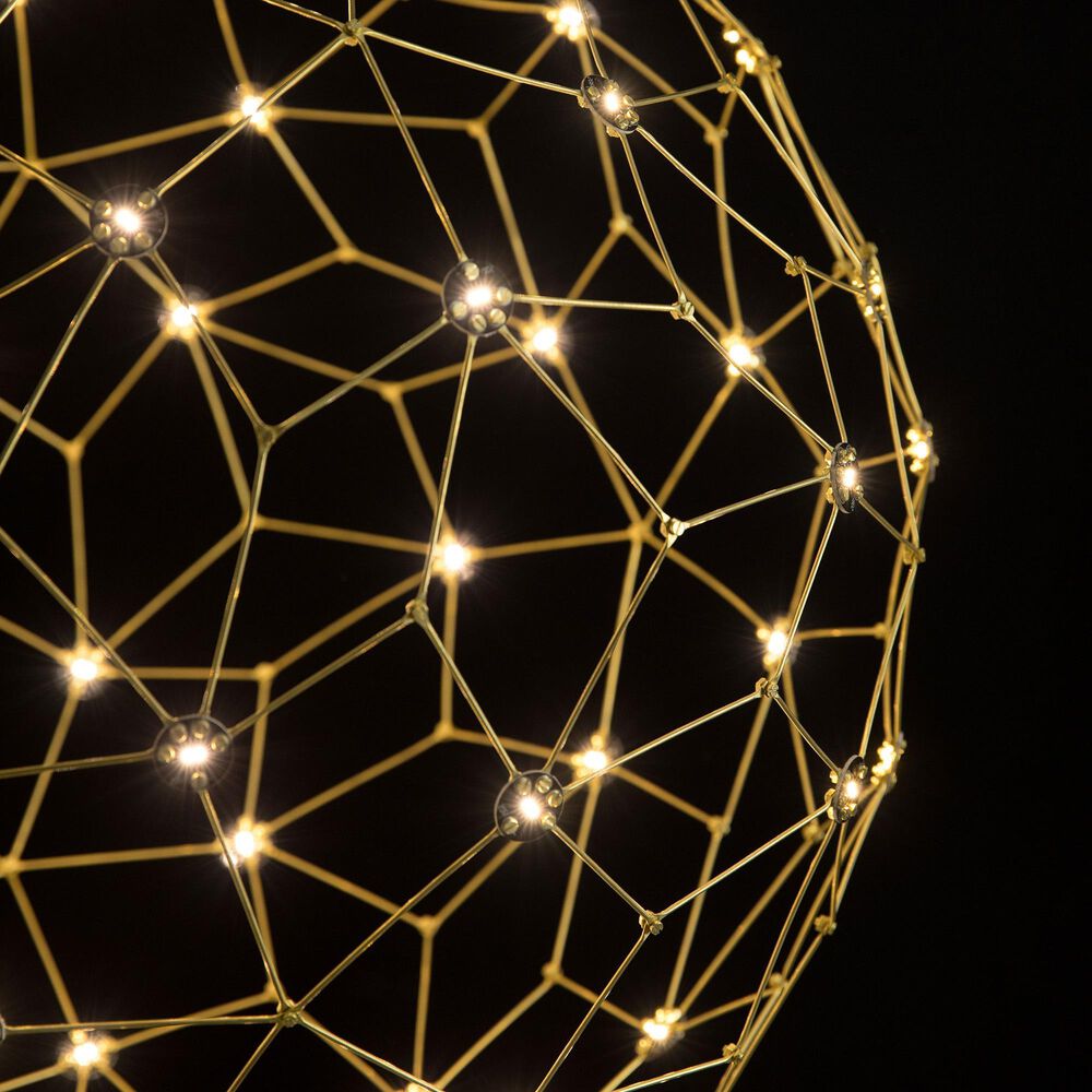 Golden Lighting Spheris 24" 1-Light LED Globe Pendant in Natural Brass, , large