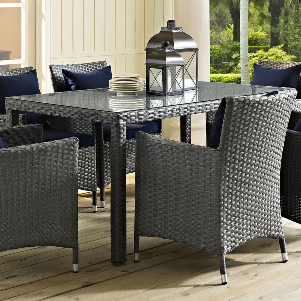 Modway Sojourn 59" Outdoor Patio Dining Table in Chocolate Table Only Nebraska Furniture Mart