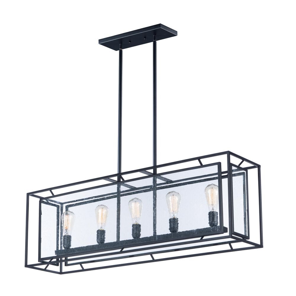 Maxim Lighting Era 5-Light Pendant with Bulb in Black, , large