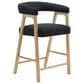 OSP Home Solid Wood Counter Stool with Black Upholstery, , large