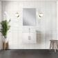 Lexora Home Geneva 24" Single Bathroom Vanity in Navy Blue with 2 cm White Quartz Top, Rectangular Sink and 18" Mirror, , large