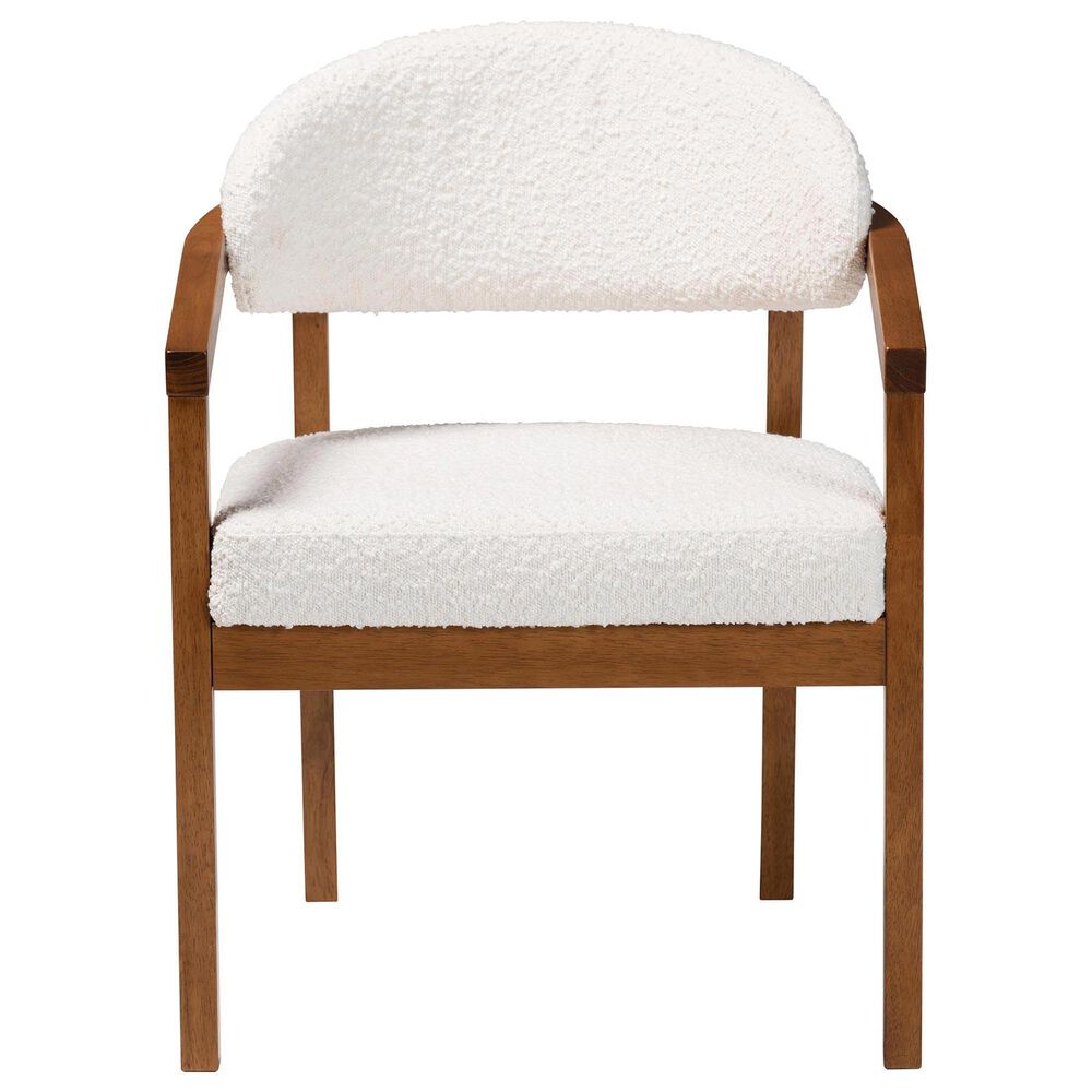 Baxton Studio Biana Arm Chair in Walnut Brown, , large