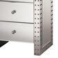 Baxton Studio Azura Mirrored End Table in Silver, , large