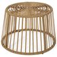 Hearth and Haven Elaine Outdoor Faux Rattan Side Table with Cage Frame Design in Light Brown, , large