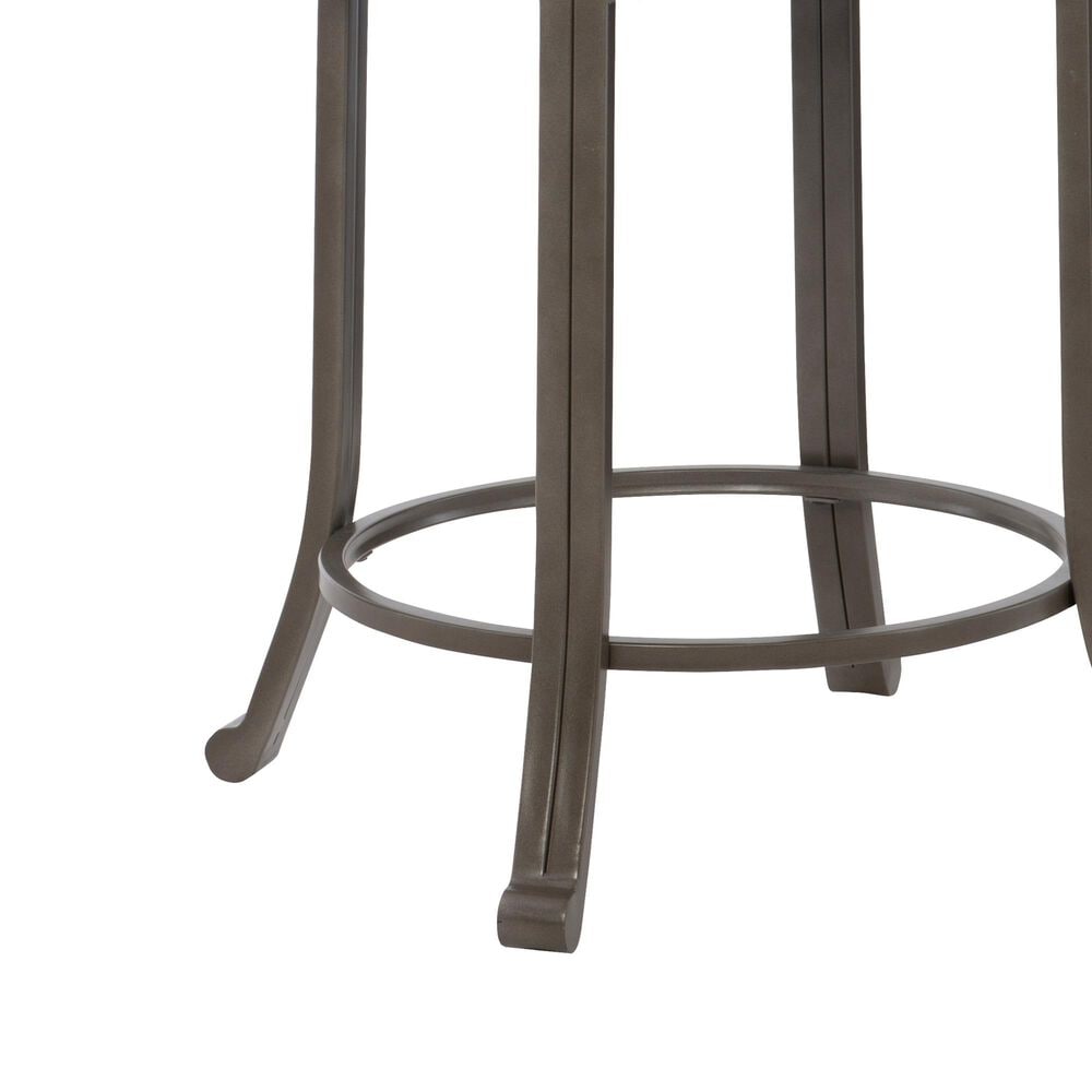 Linon Home Decor Franklin Swivel Counter Stool in Pewter, , large