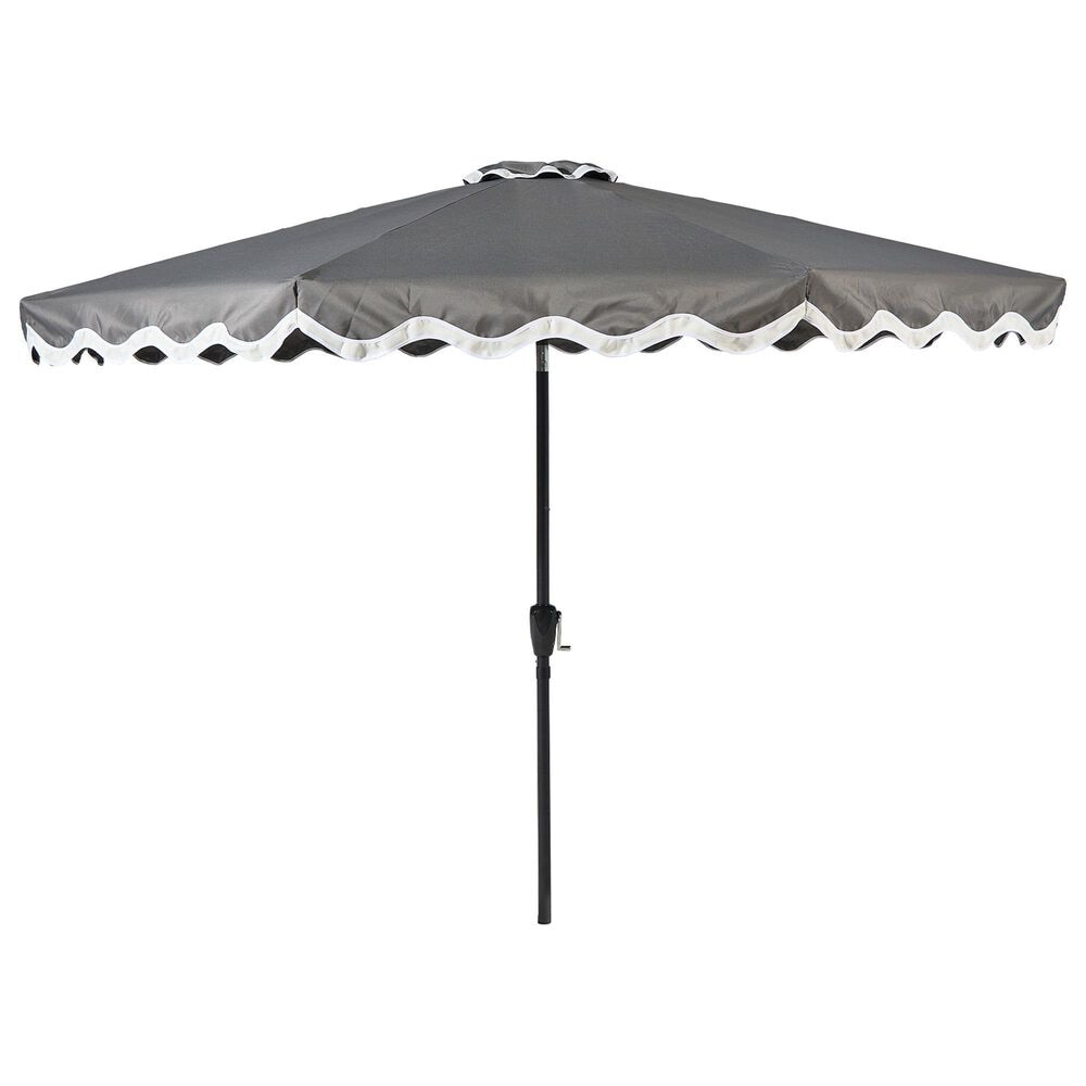 HOMLUX 10" Patio Umbrella with Lights in Dark Gray, , large
