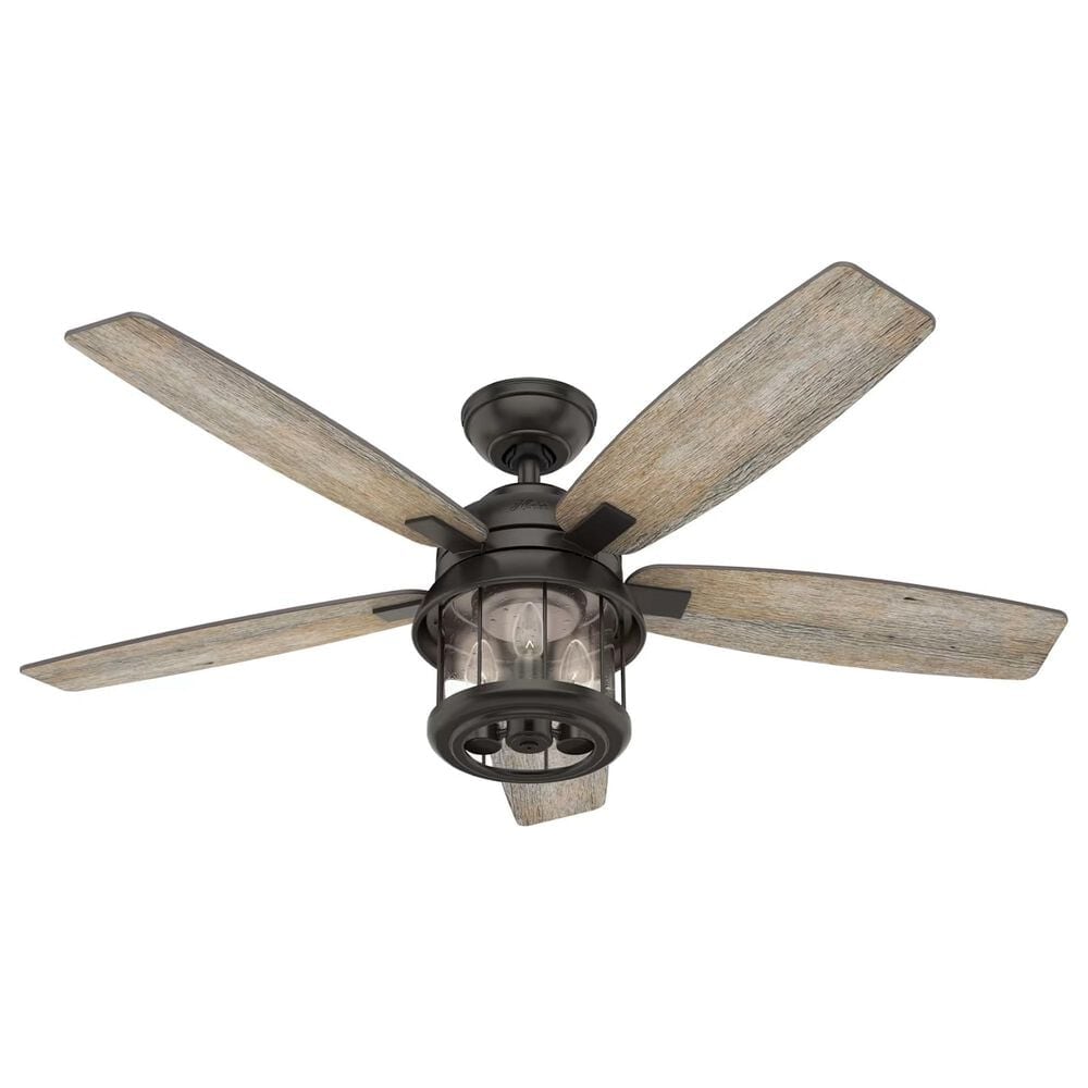 Hunter Coral Bay 52" Outdoor Ceiling Fan with Lights in Noble Bronze, , large