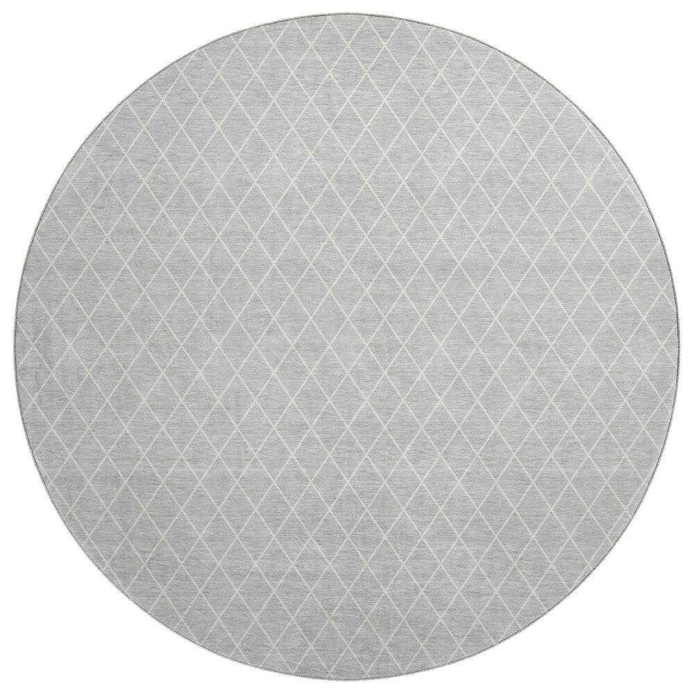 Dalyn Rug Company The Reserve TR15 Silver 8" Round Indoor/Outdoor Area Rug, , large