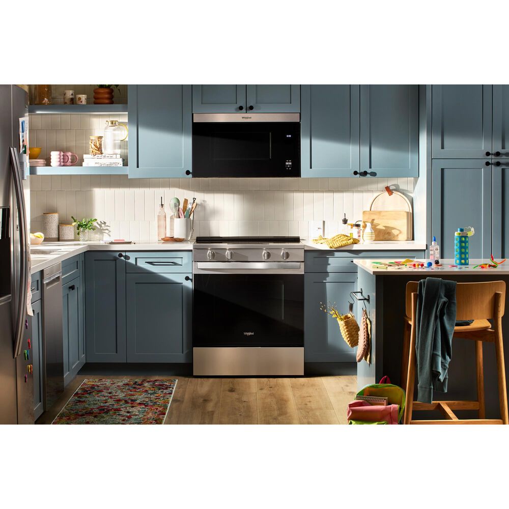 Whirlpool 30" Smart Electric Range with Air Cooking Technology in Fingerprint Resistant Stainless Steel, , large
